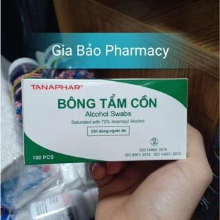 Bông tẩm cồn sát trùng hộp 100psc