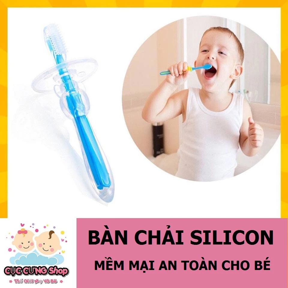 Bàn chải tập đánh răng Silicon cho bé