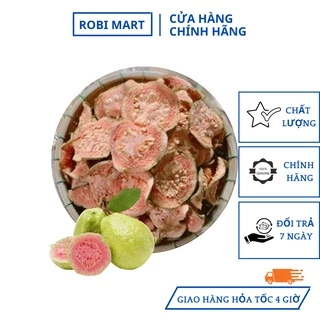 Ổi ruột đỏ thái lát sấy lạnh Robimart gói 200g - Lát đẹp hàng chính hãng