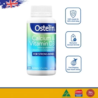 Canxi bầu Úc Ostelin Calcium & Vitamin D3 130 viên (SP3)