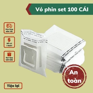 Vỏ phin giấy cafe [SET 100 cái] túi lọc pha trà cà phê nguyên chất Robusta và Arabica pha phin nhỏ gọn mang đi du lịch