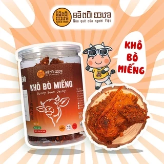 Khô bò miếng đồ ăn vặt Hà Nội Xưa thịt mềm ướp cay đậm vị vừa ngon vừa rẻ - gói, hộp 50g 130g 150g