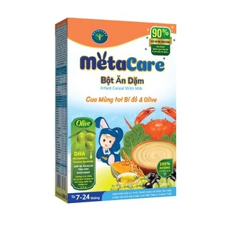 Bột ăn dặm Nutricare Metacare Cua mồng tơi bí đỏ olive (200g)