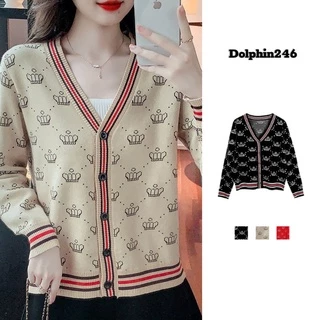 Áo Cardigan Len Khoác Nữ Dệt Kim Tay Dài Chất Đẹp Hàng Quảng Châu Xiaozhainv vn K-16