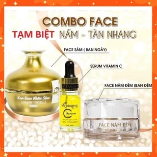 [SALE] Kem Face Nhân Sâm + Serum Skin Care + Kem Face Nám Đêm NCOLLAGEN - Tạm biệt tàn nhang, xua tan vết nám