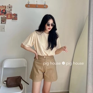 Quần shorts lưng cao quai nhê chất kaki cao cấp lên form siêu xinh ( Ảnh thật )