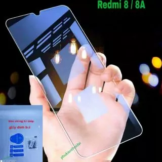 Kính cường lực Xiaomi Redmi 8 / 8A / Redmi 9A / Redmi 9 / Redmi 9C / Redmi 9T trong suốt loại tốt ( tặng keo mép )