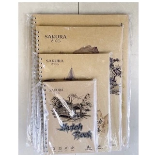 sổ vẽ sketch book sakura 160gms 30 trang các cỡ