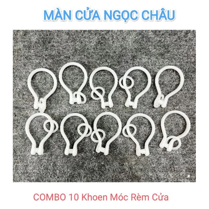 Combo 20 Cái Móc Rido, Móc Treo Màn Cửa Bằng Nhựa