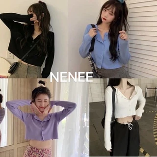 Áo croptop dài tay ❤️áo cadigan nữ croptop❤️thời trang ulzzang, NENEE