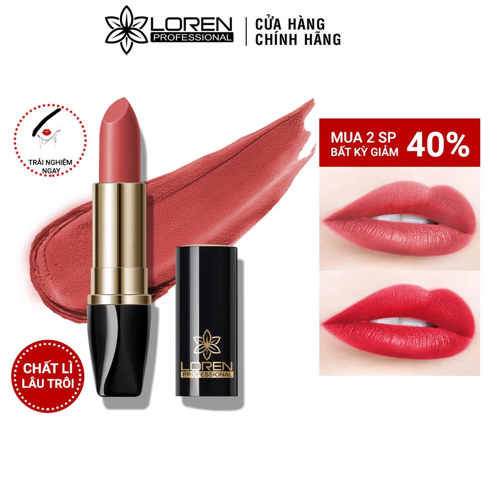 [CHÍNH HÃNG] Son thỏi lì cao cấp LOREN LIPSTICK