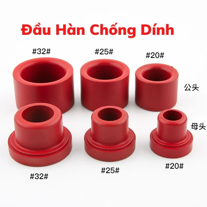 Đầu hàn máy hàn nhiệt - chống dính,chống móp ống,có kích cỡ 20-25-32