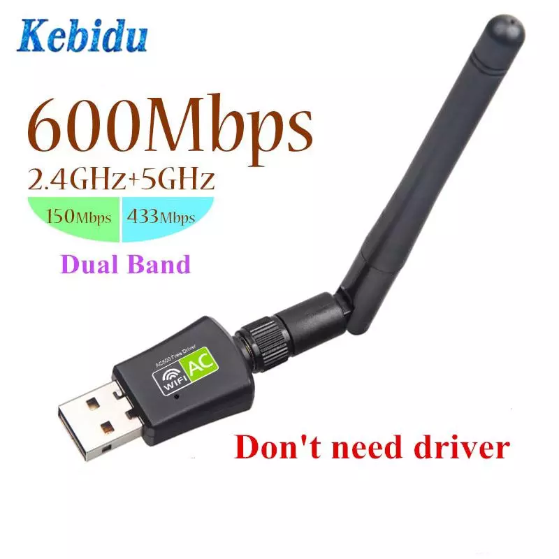USB Wifi USB thu Wifi Có Anten không dây 5GHz 2.4GHz 600Mbps cho máy tính/laptop