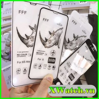 Kính cường lực iPhone Tê Giác 10D Full màn cho iphone 13 pro max 6 6S 6plus 7 8 Plus X XS XS MAX 11 PRO MAX  Loại Xịn