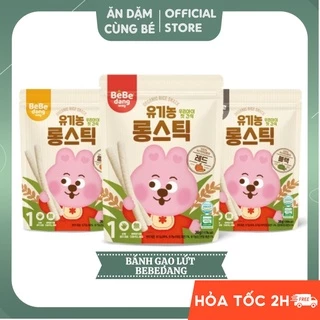 Bánh gạo lứt hữu cơ Bebedang ăn dặm cho bé 6 tháng Hàn Quốc chính hãng 88094