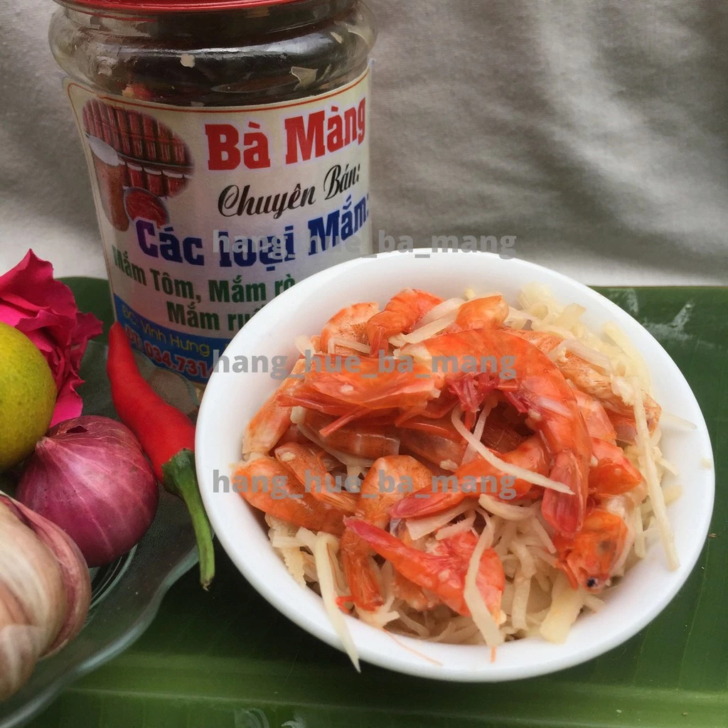 Tôm chua có riềng Bà Màng thơm ngon chuẩn vị hủ 450g - Đặc sản Huế