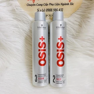 Keo xịt giữ kiểu tóc cứng OSIS +2, Gôm xịt tạo kiểu tóc OSIS + FREEZE Schwarzkopf chính hãng nhập khẩu đức 300ml