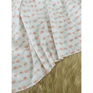 vải thun cotton borip sơ sinh hình voi