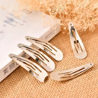 5 cm kẹp tách bạc hình giọt nước- kẹp tóc trẻ em, phụ kiện bờm tóc handmade