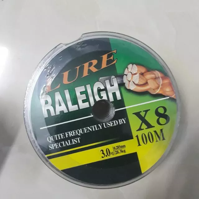 Dây câu cá dây dù câu cá LURE RALEIGH X8 made in japan