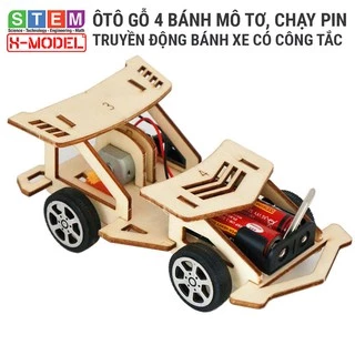 Đồ chơi sáng tạo STEM Ô tô đồ chơi gỗ động cợ truyền động XMODEL ST3 Đồ chơi DIY /Giáo dục