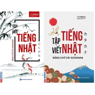 Sách - COMBO Tập Viết Tiếng Nhật Bảng Chữ Cái Hiragana và Katakana TẶNG Kèm Bút Bay Màu