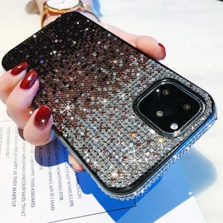 Kim Cương Giả Lấp Lánh Bling Mềm Ốp lưng iPhone 11 12 13 Pro Max 6 6S 7 8 Plus X XS XR XS Max Ốp Lưng Người Phụ Nữ