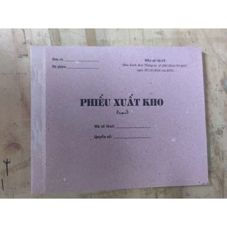 Phiếu xuất hoặc nhập kho 1 liên khổ A5 15x20cm