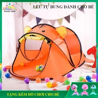 Sale Sốc Lều Cho Bé Cắm Trại, Nhà Bóng Tự Bung Hình Thú, Dễ Dàng Gấp Gọn, Khung Thép Chắc Dẻo