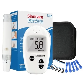 [GIFT] Máy đo đường huyết Sinocare Safe Accu Dân Khang (Tặng 25 Que + 25 Kim)