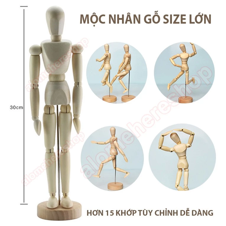 Người giả gỗ rối mộc nhân (Lớn)