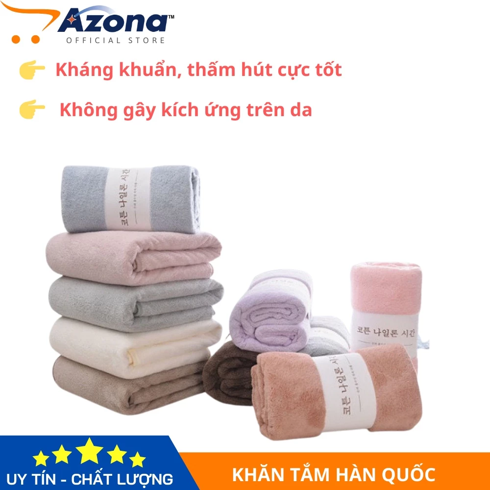 Khăn tắm lông Cừu HÀN QUỐC khổ lớn 70x140cm siêu thấm chất cotton cao cấp