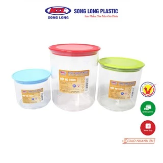 Bộ 3 hộp bảo quản thực phẩm nhựa có nắp Song Long Plastic 2819 cao cấp