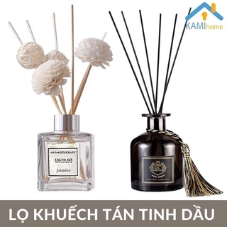 Tinh dầu thơm phòng khuếch tán bằng que gỗ mây Chai thủy tinh 50ml mã 25008.25012