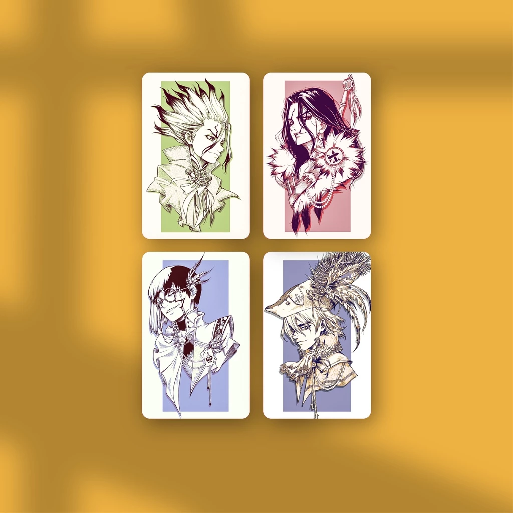 [ PHOTOCARD ] Thẻ Card Bo Góc Anime  Dr. Stone - Giấy Bìa Cứng - Có Màng Cán