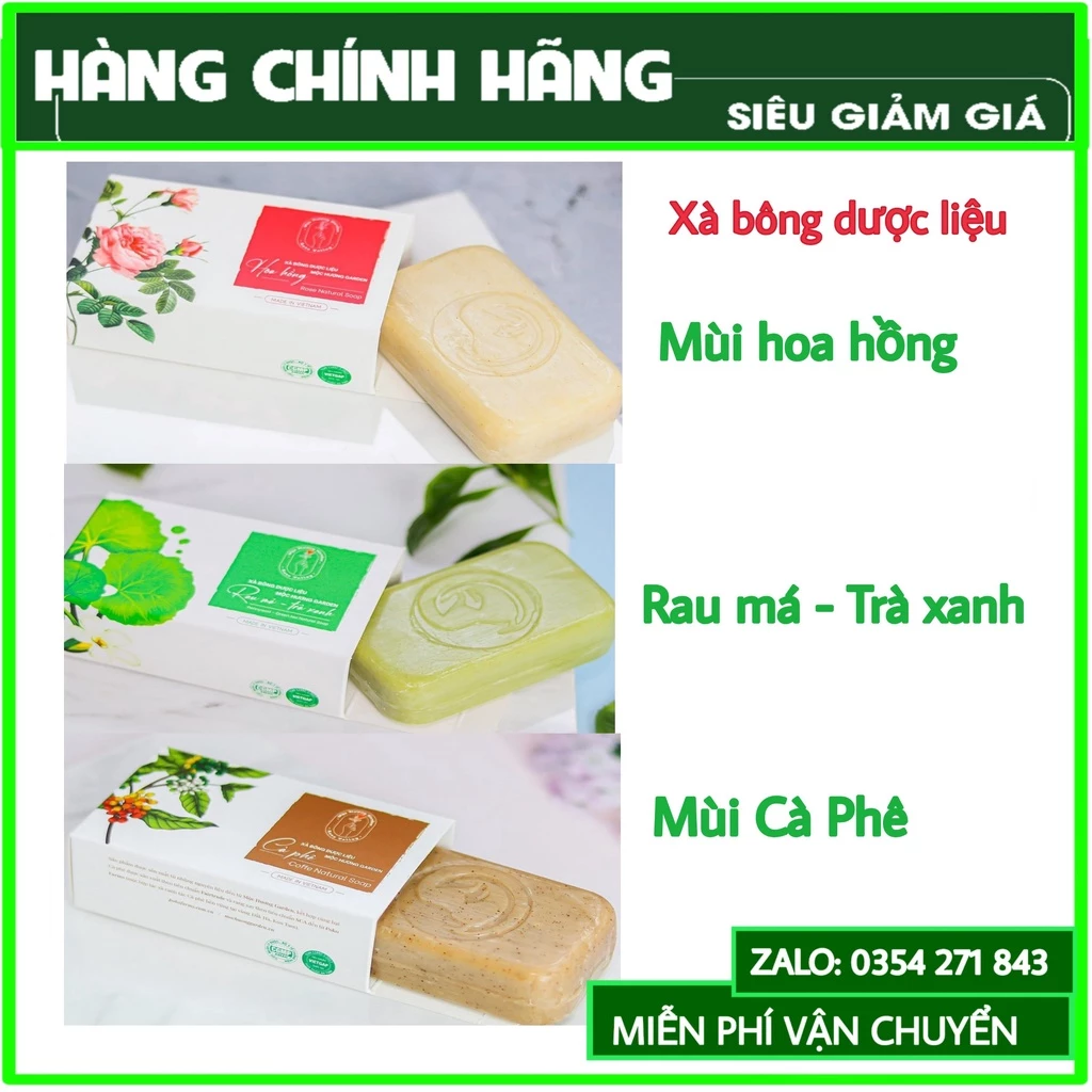 Xà Bông Dược Liệu Mộc Hương Garden Thanh Mộc Hương, Xà Bông Sinh Dược 100% Thiên Nhiên