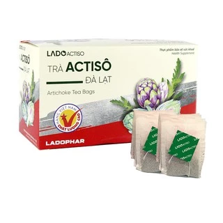 Trà Actiso Đà Lạt - Hộp 20 túi lọc - hỗ trợ Mát gan, lợi tiểu