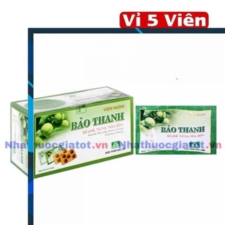 VIÊN NGẬM BẢO THANH [Vỉ 5 Viên] Bổ Phế, Trừ Ho, Hóa Đờm NHÀ THUỐC SÀI GÒN