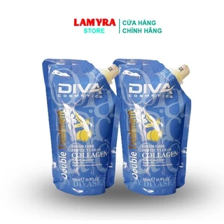 Kem ủ tóc COLLAGEN DIVA 500ml - Hấp tóc phục hồi hư tổn Lamyra