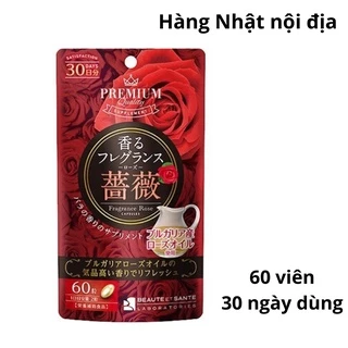 [Hàng chuẩn Nhật] Viên uống cao cấp Premium thơm cơ thể, cơ thể toả mùi hương hoa hồng Nhật Bản