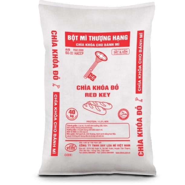 [Hoả Tốc] Tách lẻ 1kg bột mì cao cấp thượng hạng Chìa Khoá Đỏ dùng làm bánh mì, bánh ngọt, gato