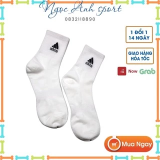 Tất/ vớ thể thao cổ trung adidas-vớ nam cổ ngắn chất lieu coton