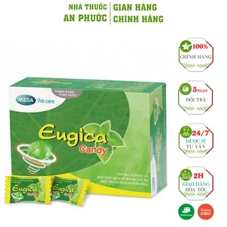 Kẹo ngậm Eugica ⚡ CAM KẾT CHÍNH HÃNG ⚡ Kẹo ngậm thảo dược Eugica (100 viên) giúp giảm ho, ngứa, rát họng