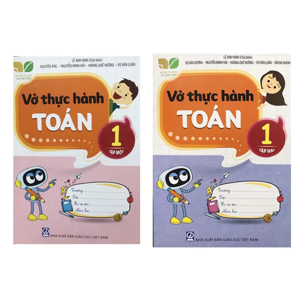 Sách Combo Vở thực hành Toán lớp 1 hai tập ( kết nối tri thức )