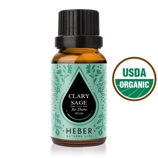 Tinh Dầu Xô Thơm Clary Sage Heber Natural Life, Cao Cấp Nhập Khẩu, Thiên Nhiên Nguyên Chất, Chai 10ml/30ml/50ml