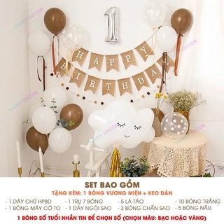 SET trang trí sinh nhật Handmade kiểu Hàn Quốc cực chất [Tặng kèm phụ kiện]