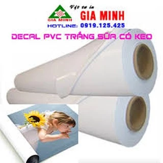 DECAL PVC SỮA CÓ KEO KHỔ A4