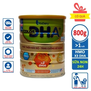 Sữa bột VitaDairy Colos DHA + phát triển não bộ, tăng cường đề kháng Số 1+ hộp 800g