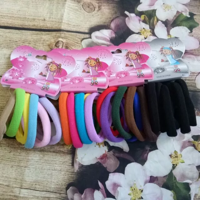 Set 12 thun cột tóc mềm co giản tốt