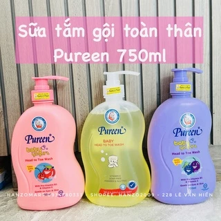 Sữa Tắm Gội Toàn Thân cho bé 2 IN 1 Pureen 750ml